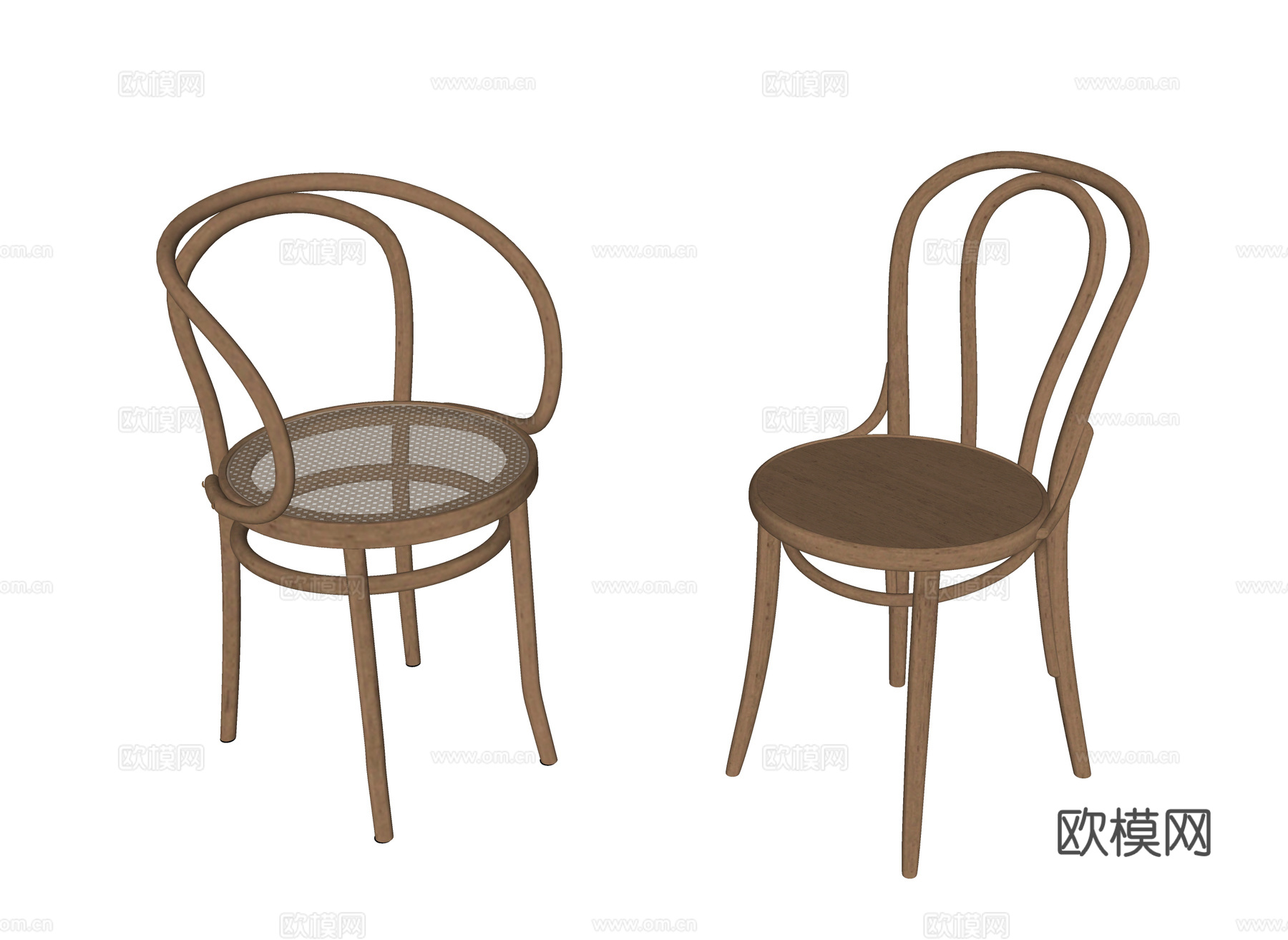 现代餐椅 单椅su模型