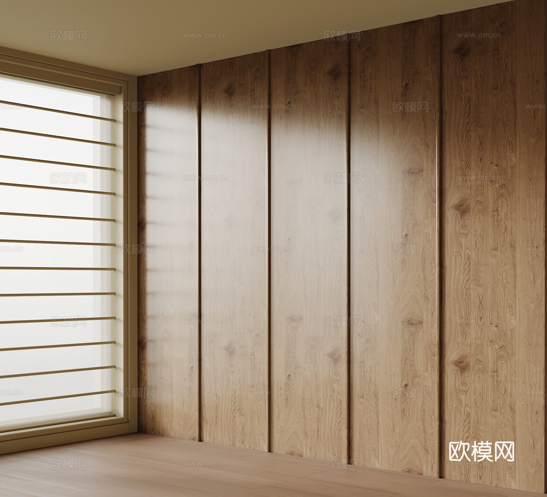 现代中古风衣柜 成品衣柜su模型