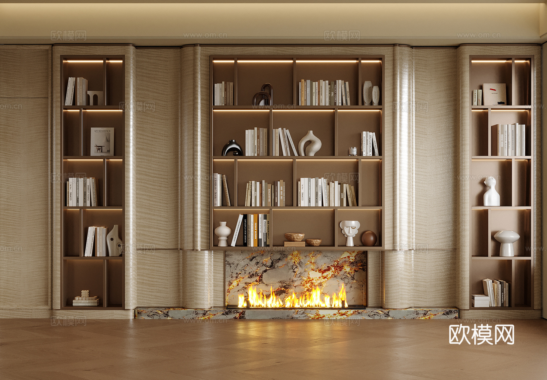 现代书柜su模型