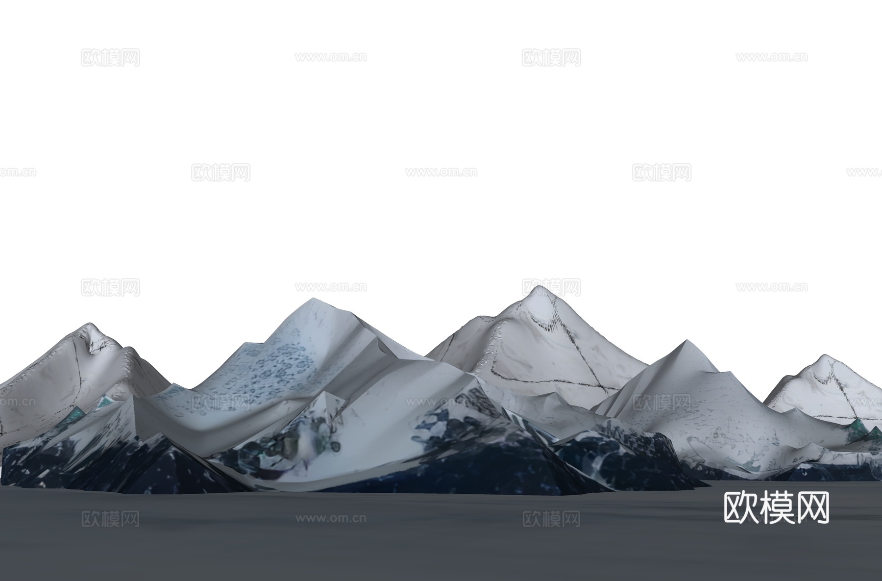 雪山 山脉 山脉 远山 雪景山su模型