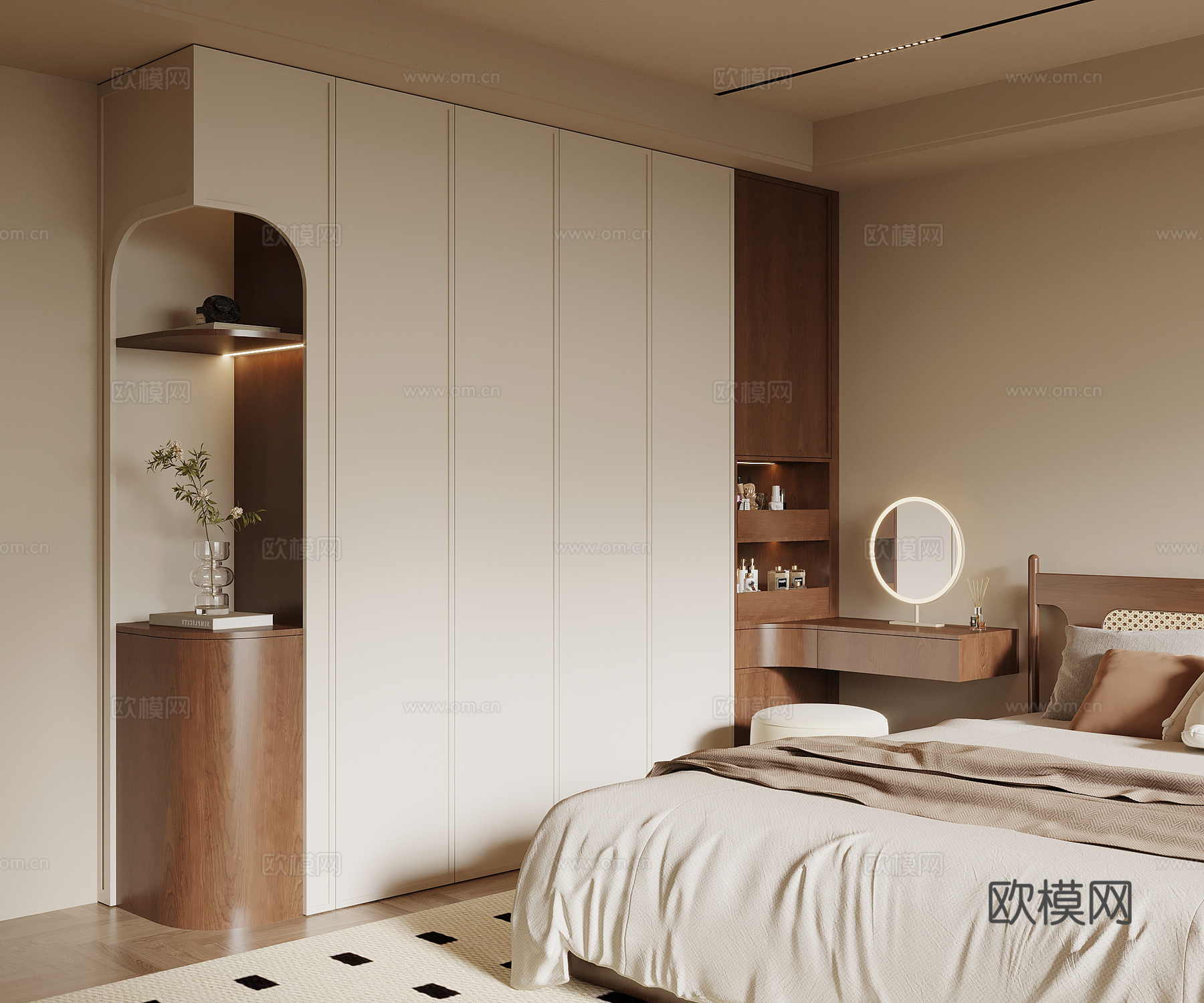 中古风衣柜su模型