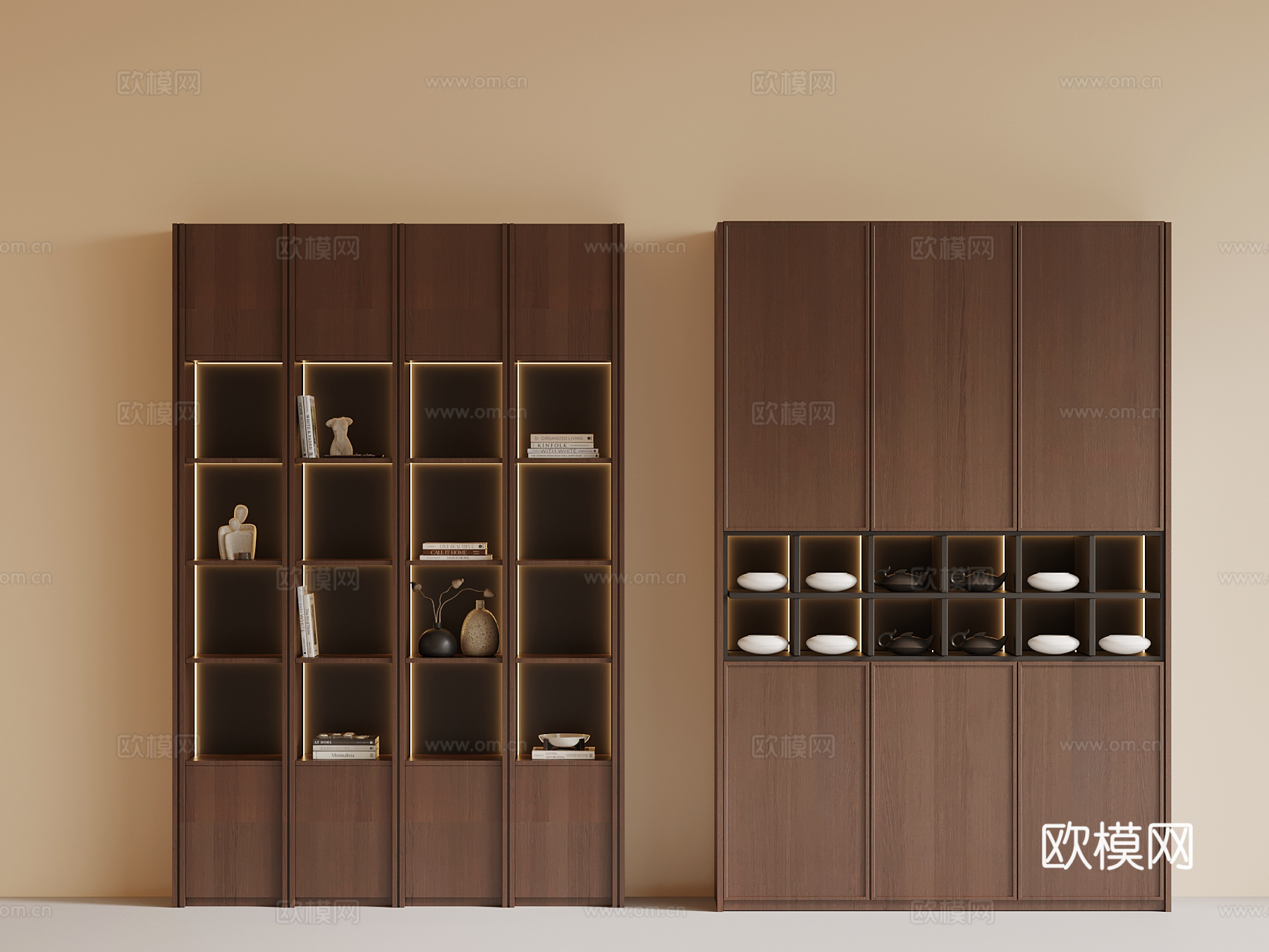 新中式茶柜su模型