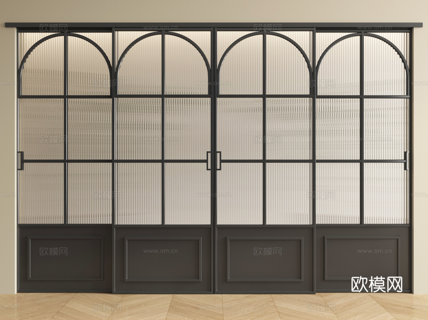 法式玻璃门 玻璃推拉门 阳台门 厨卫门su模型