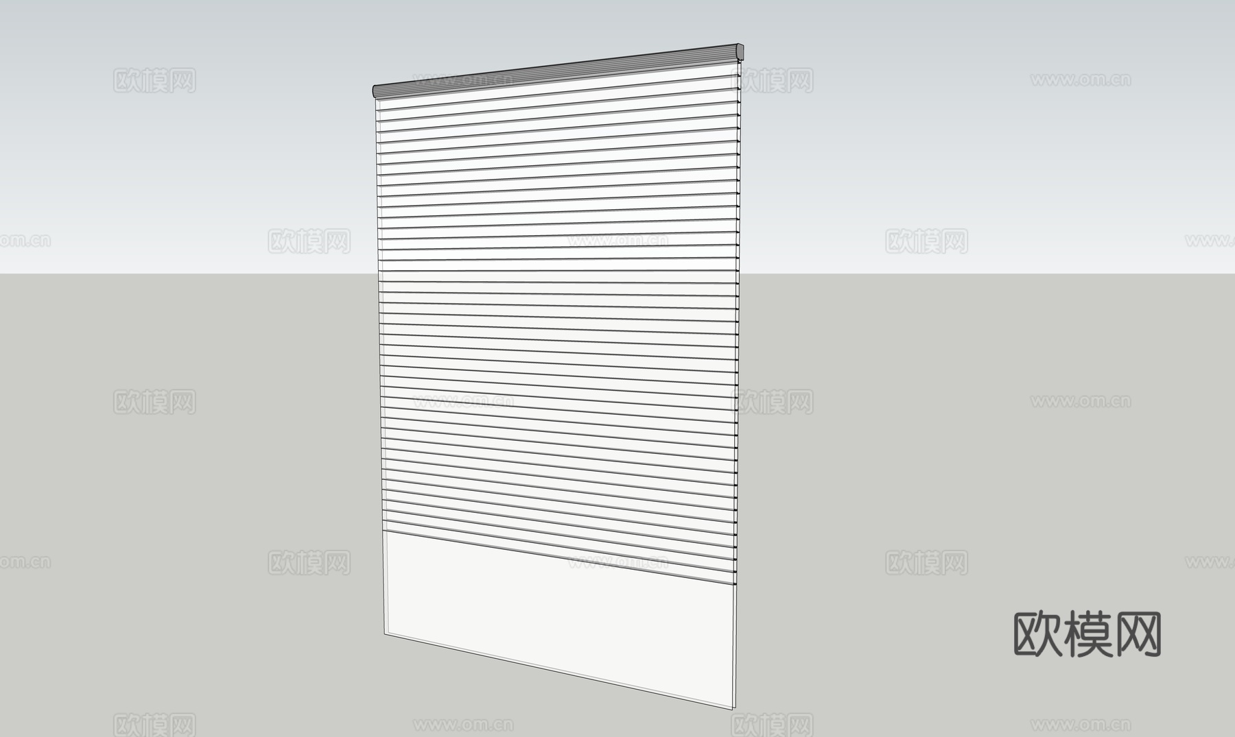 百叶窗帘su模型