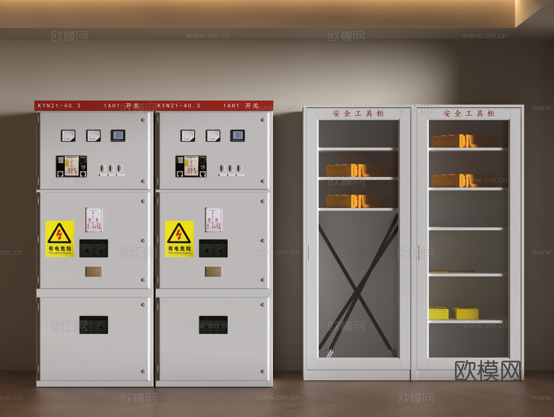 厂房储物柜 电器柜su模型