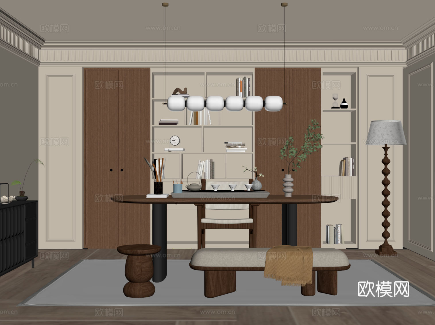 法式中古风茶室su模型