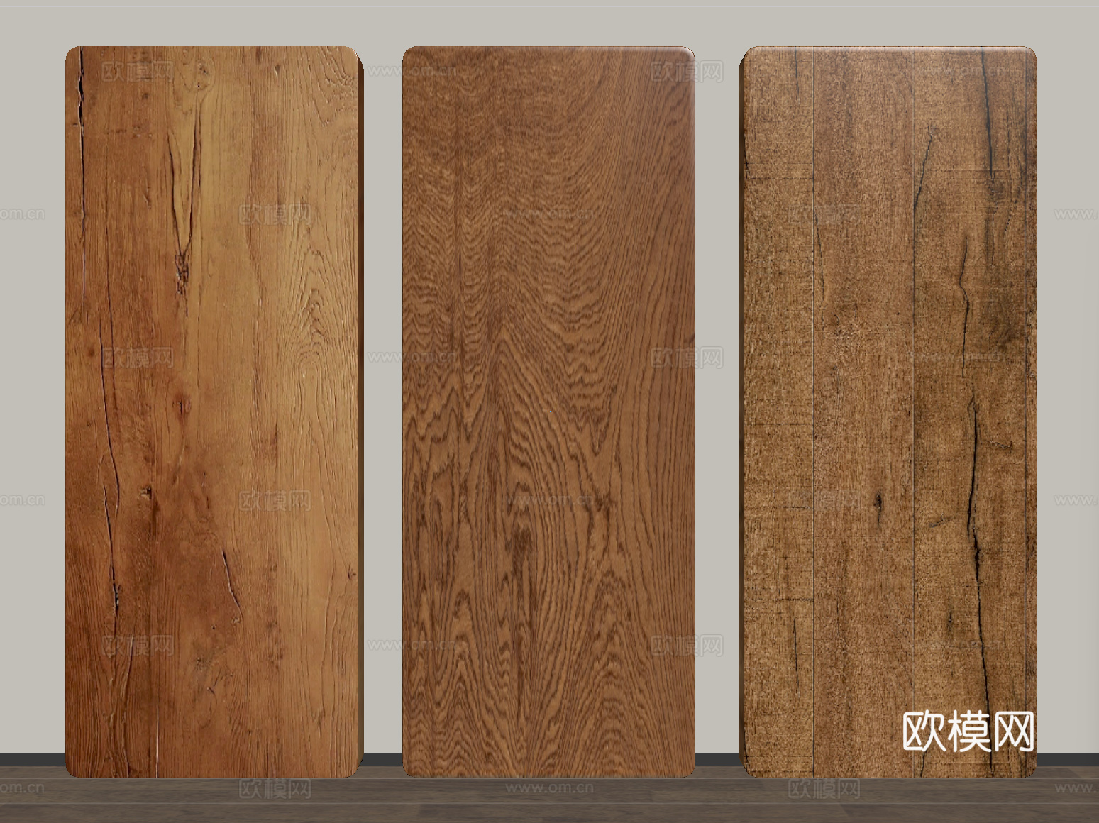 中式木头 木板 老木头木块su模型