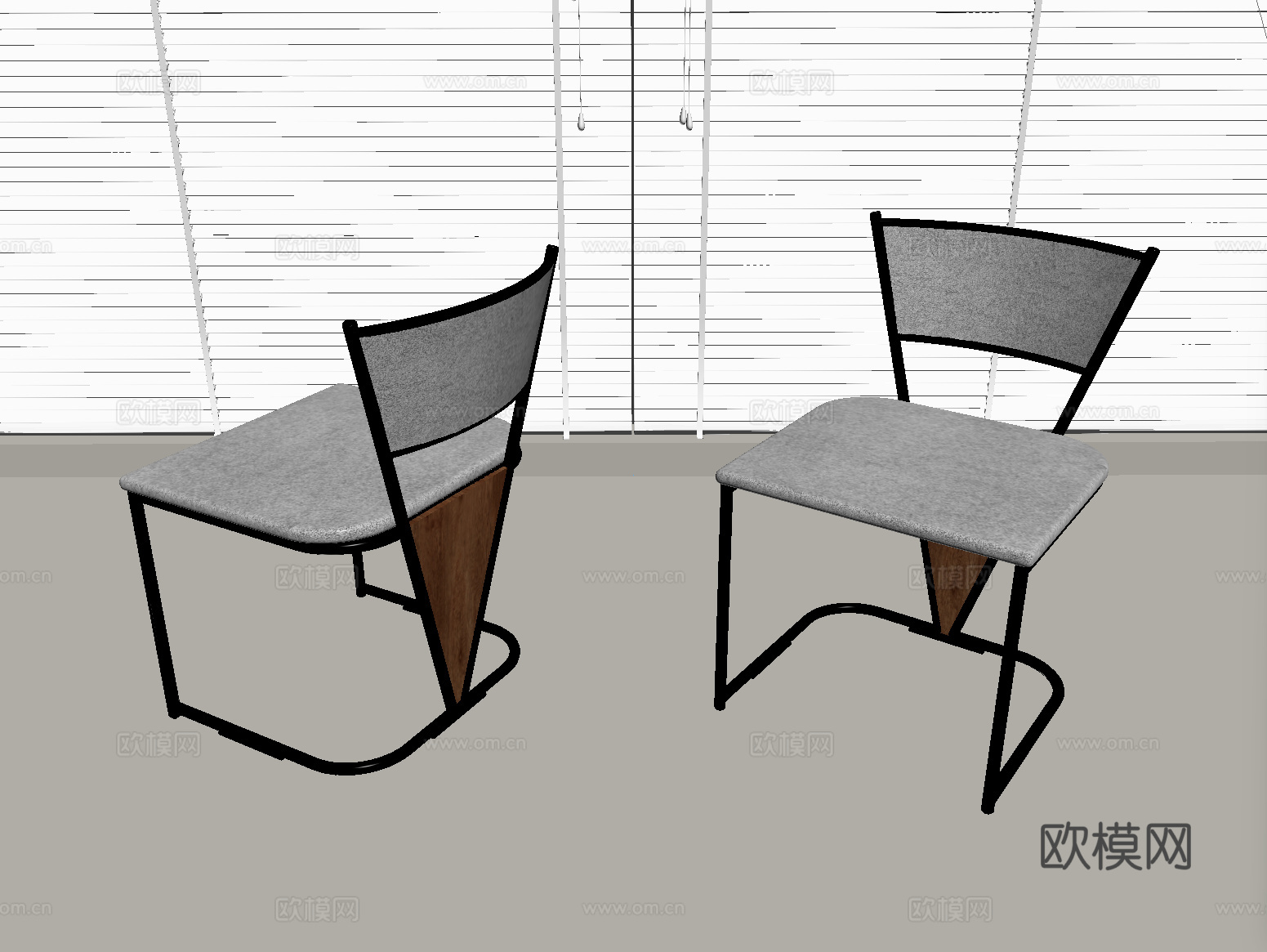 现代休闲椅 办公椅su模型