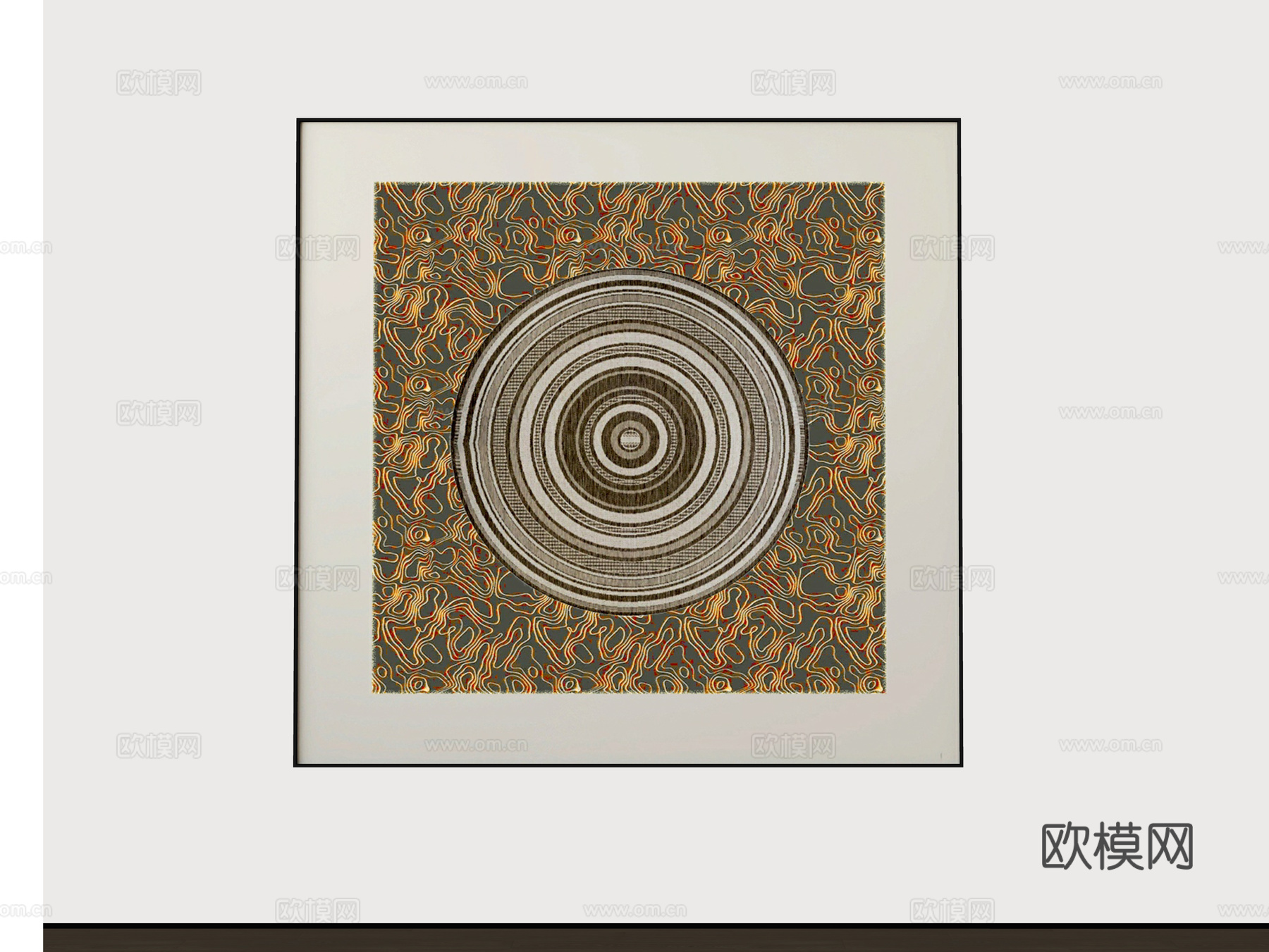 现代挂画su模型