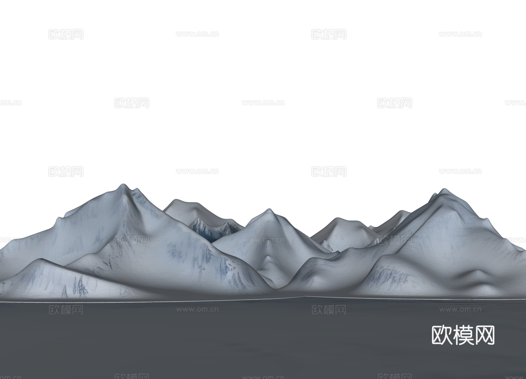 雪山 山脉 现代雪山 远山 雪景山su模型