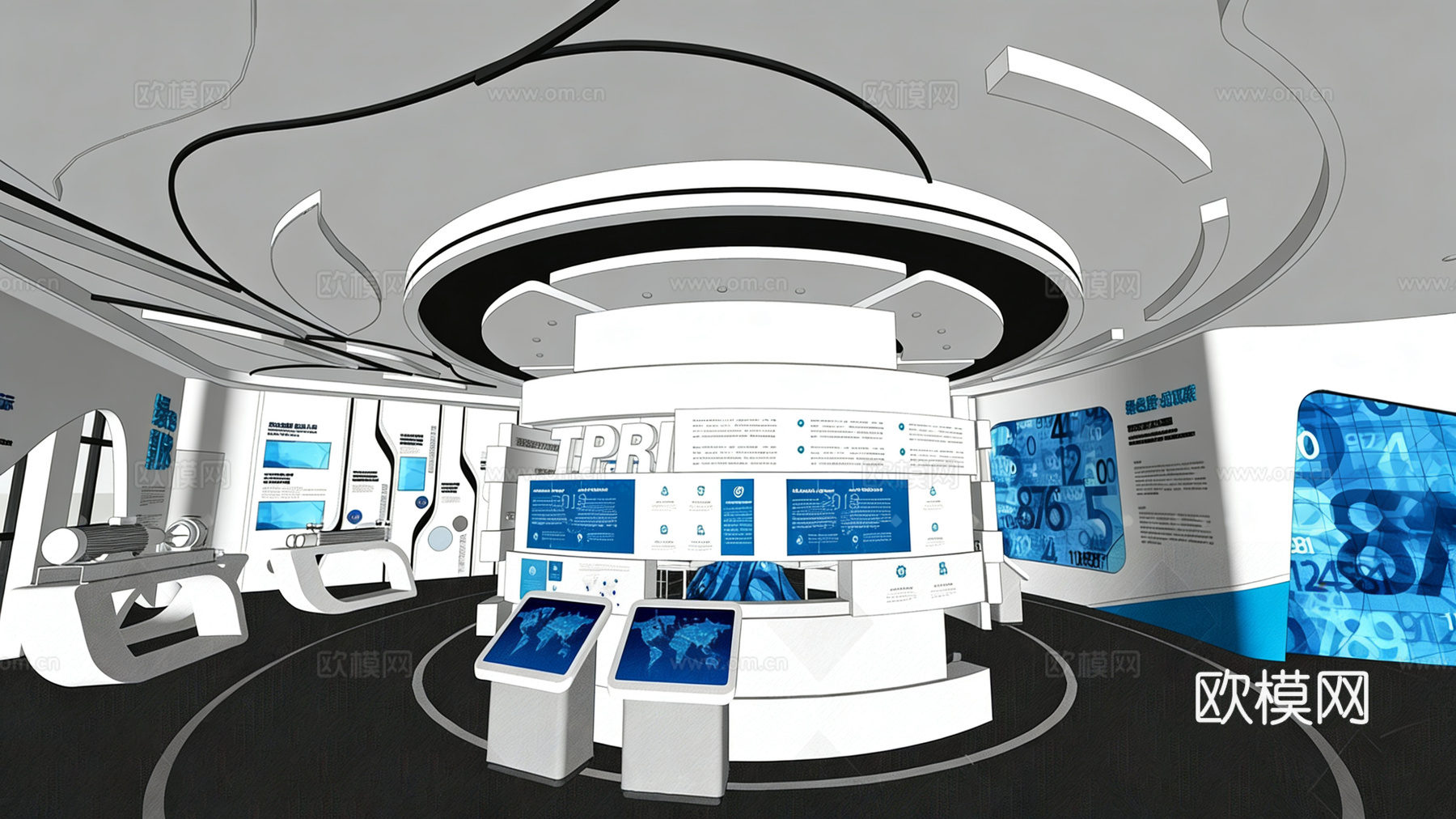 现代 展厅 企业展厅su模型