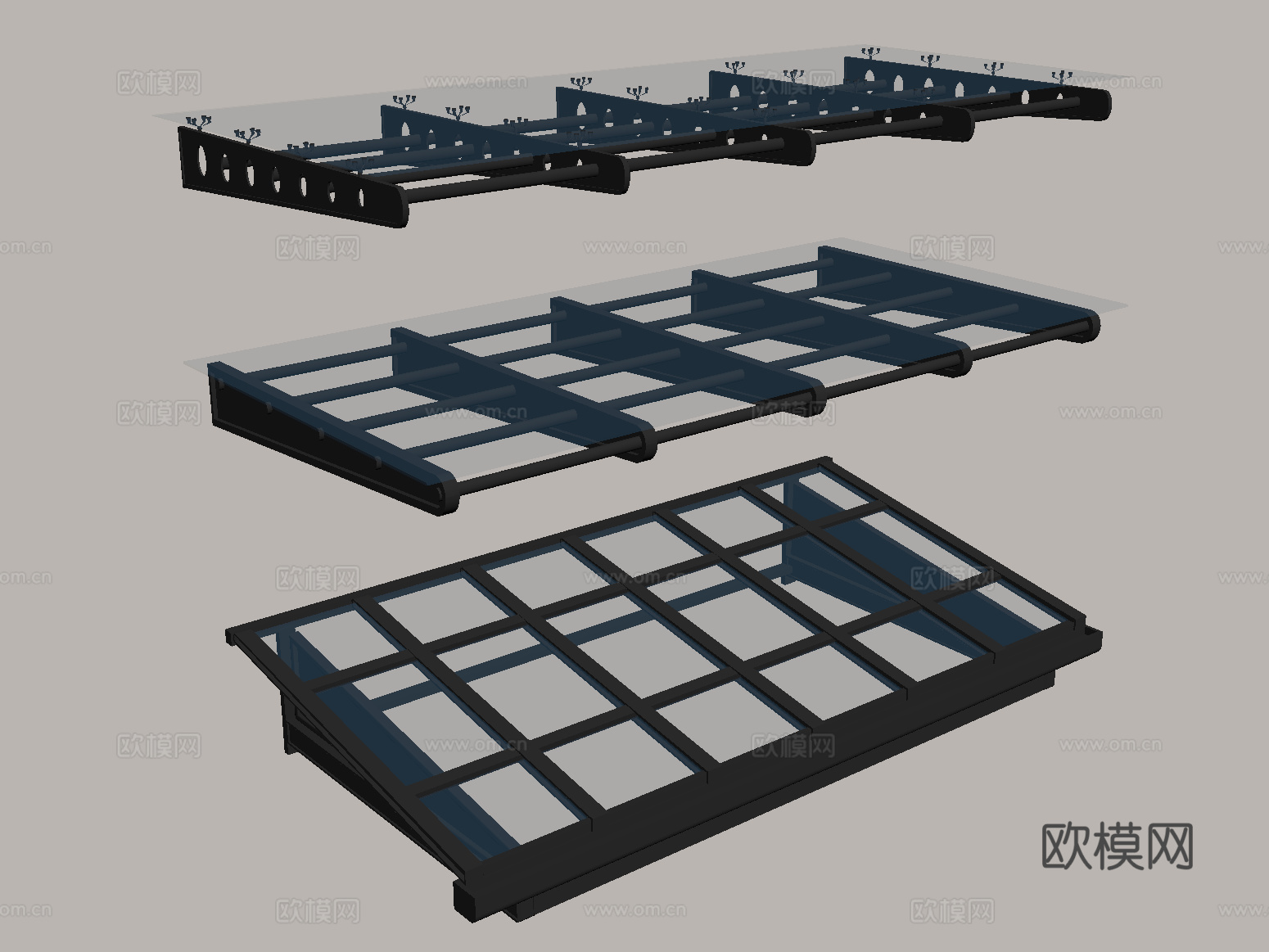 现代玻璃雨棚 玻璃遮阳棚 雨搭遮雨棚 户外雨棚su模型