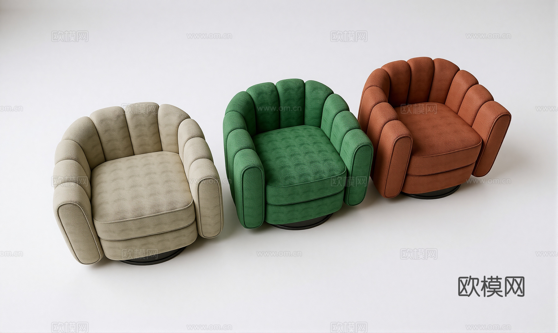 休闲单人沙发组合su模型