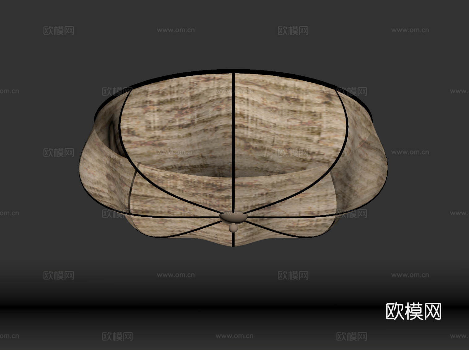 侘寂中古吸顶灯 客厅灯su模型