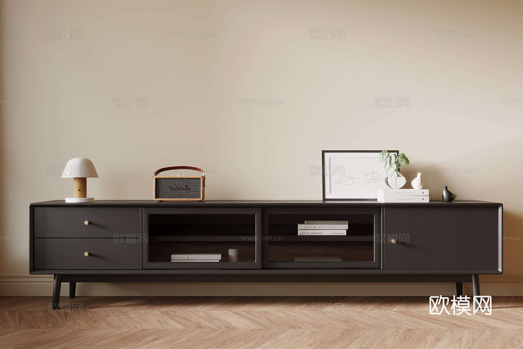 法式复古电视柜su模型