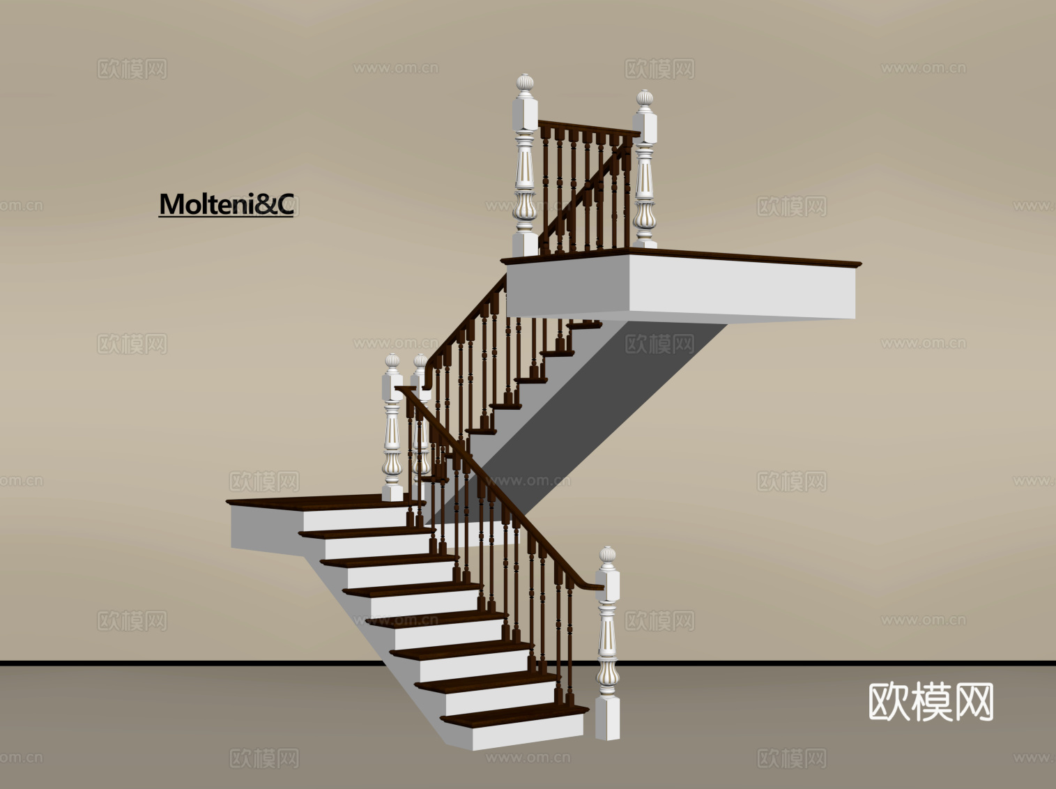 法式楼梯su模型