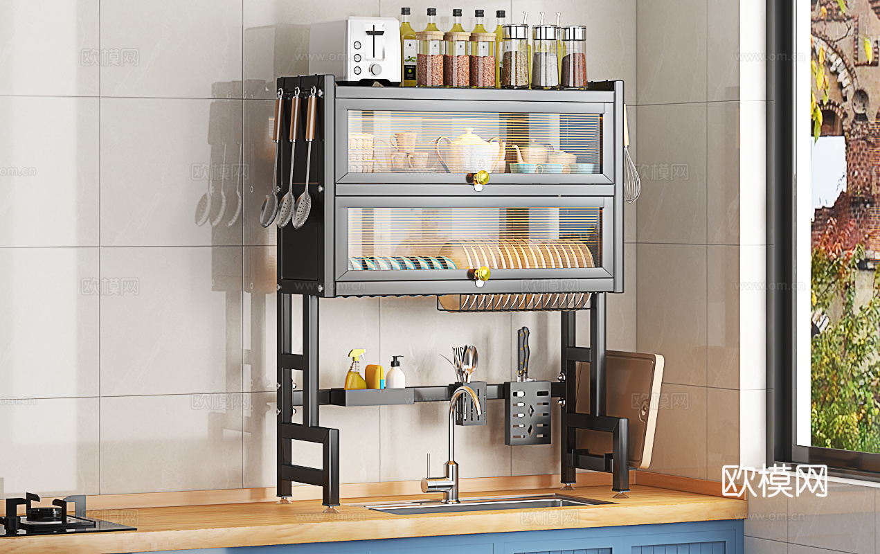厨房沥水架3d模型下载