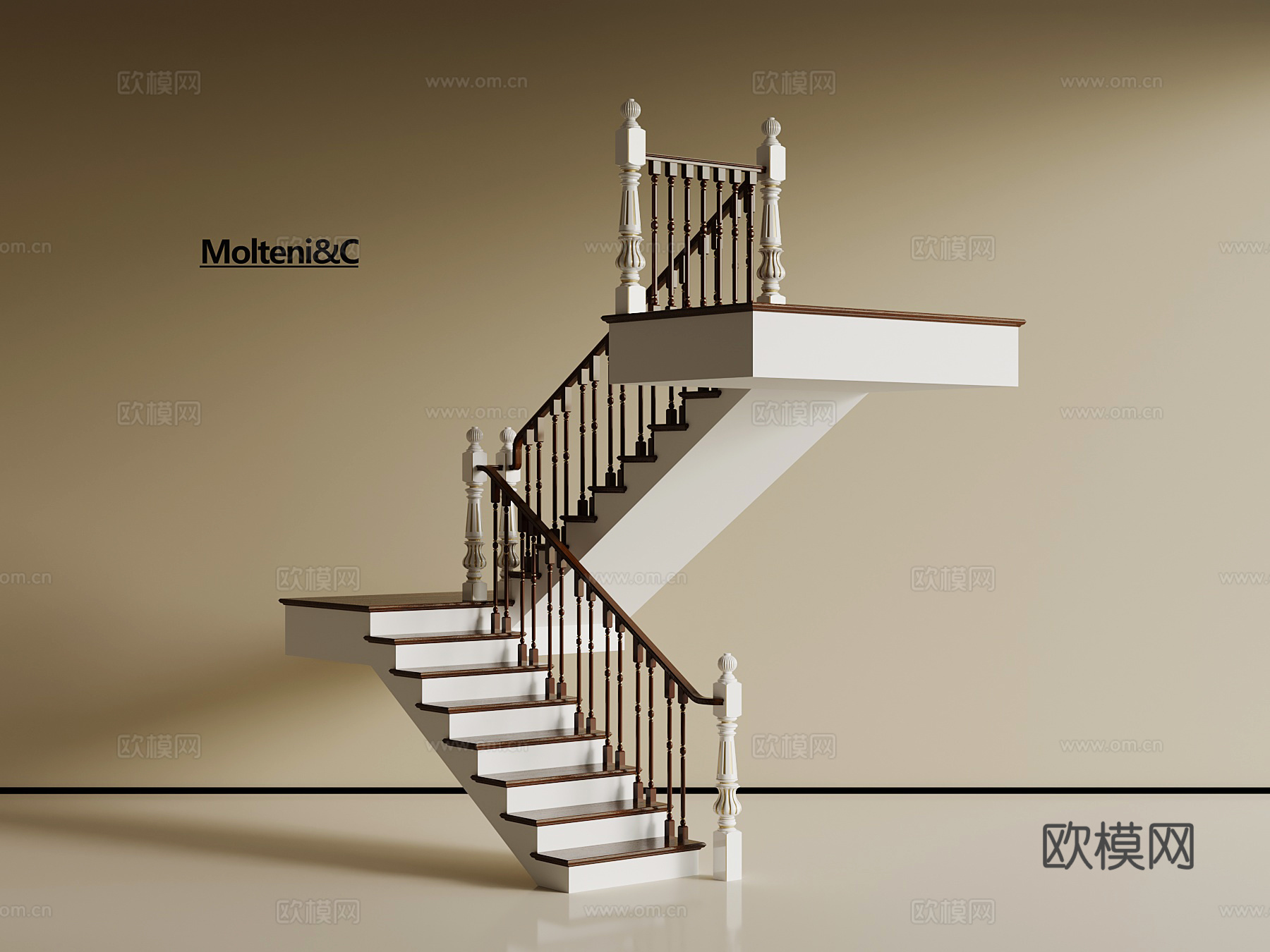 法式楼梯su模型