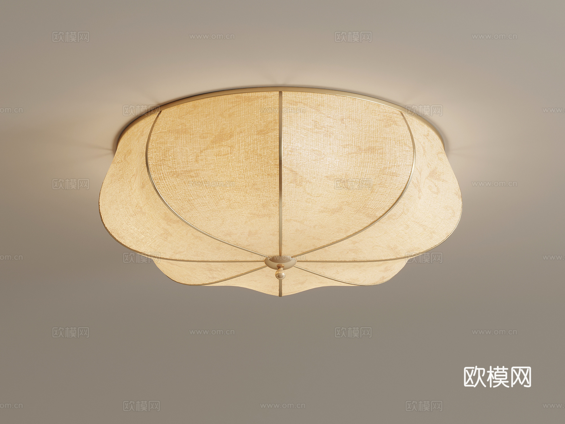 侘寂中古吸顶灯 客厅灯su模型