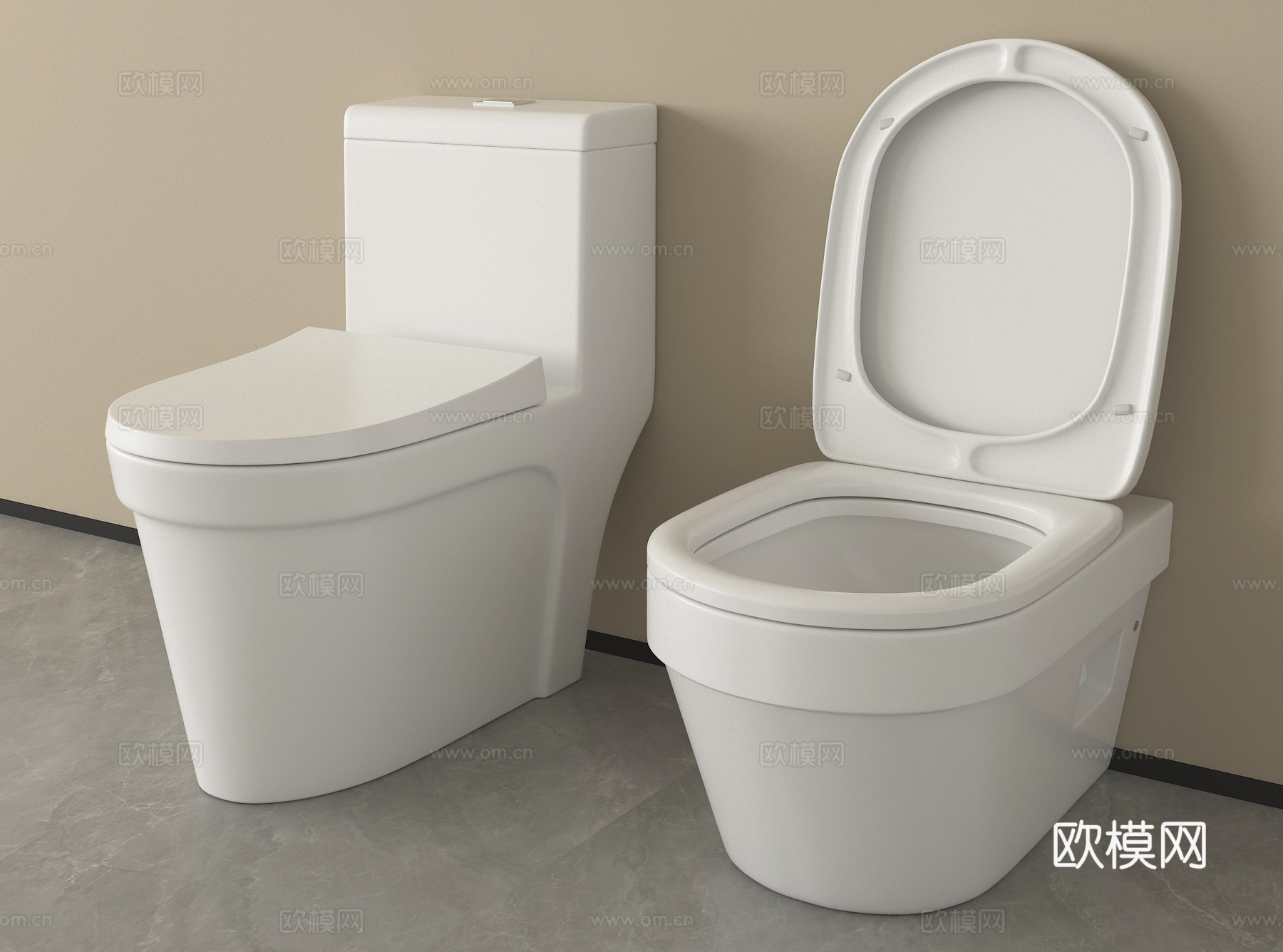 现代马桶 坐便器 智能马桶 立式马桶su模型