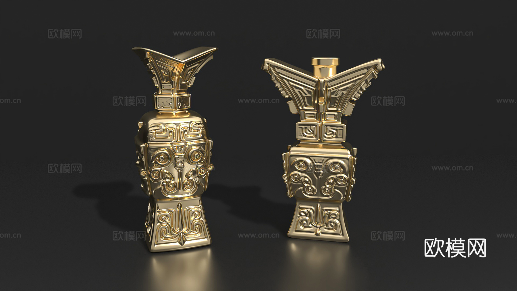 酒壶酒器古董金属器皿酒瓶饰品摆件3d模型下载