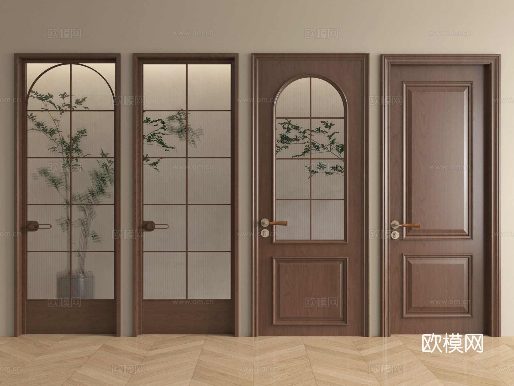 中古单开门 玻璃单开门 房门 卧室门 厨卫门su模型