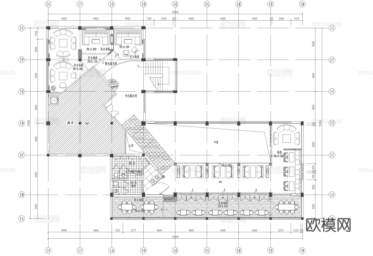 咖啡店 最新全套施工图合集cad施工图