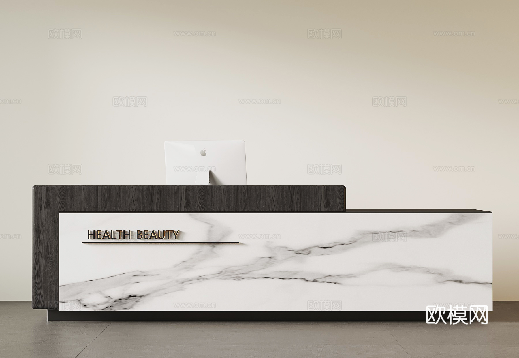 现代意式前台 接待台 招待台su模型