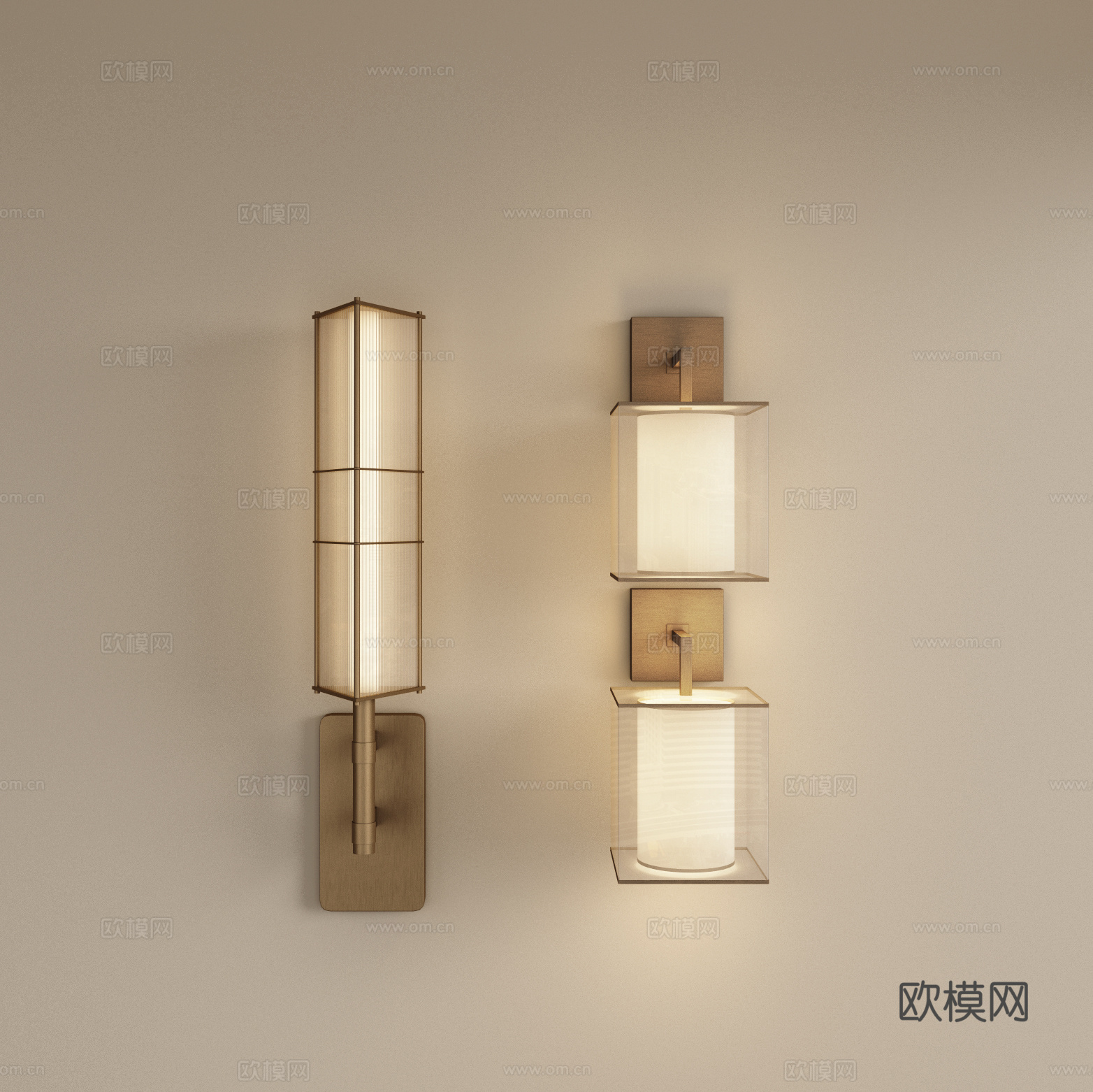 现代金属壁灯 床头壁灯 镜前壁灯 长条壁灯 轻奢壁灯3d模型下载