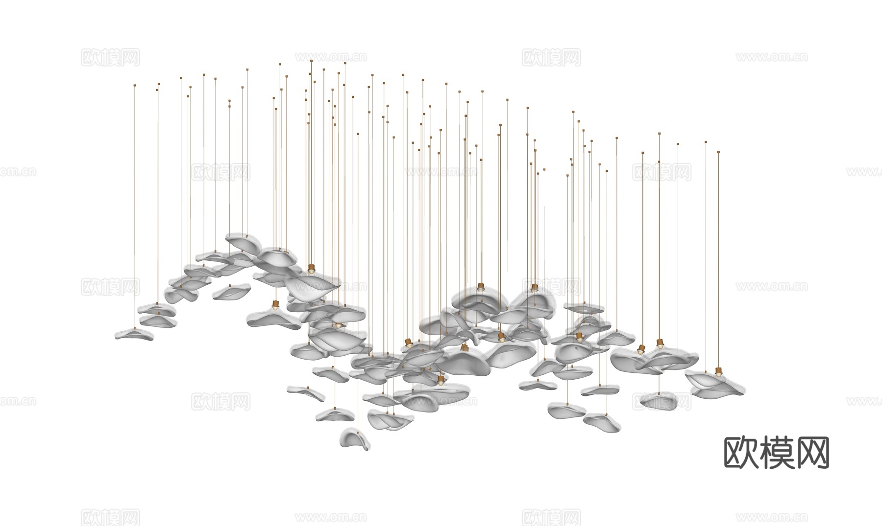 现代装饰吊灯 大型吊灯 酒店吊灯 玻璃吊灯 水晶吊灯 大厅吊su模型