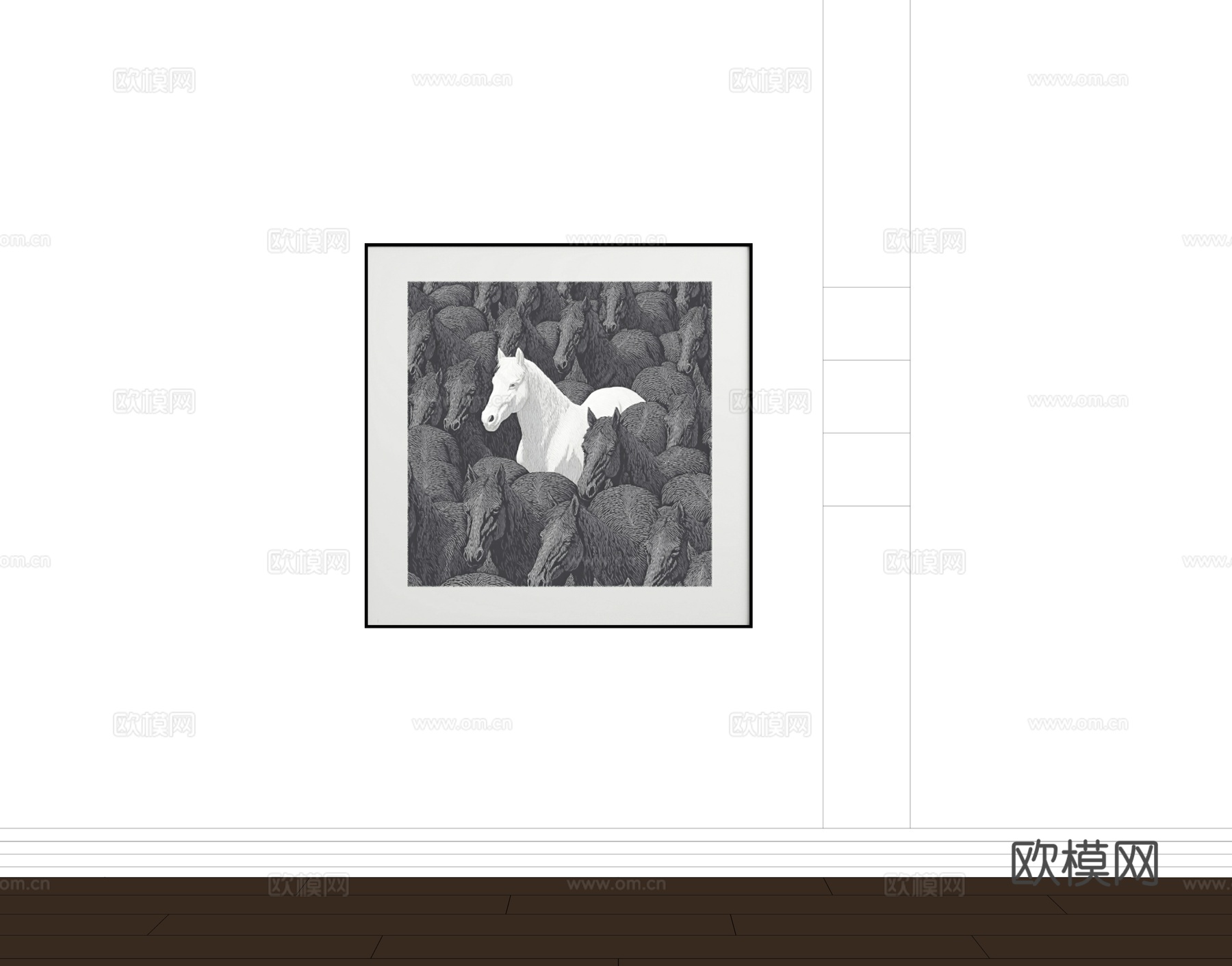 现代装饰画su模型