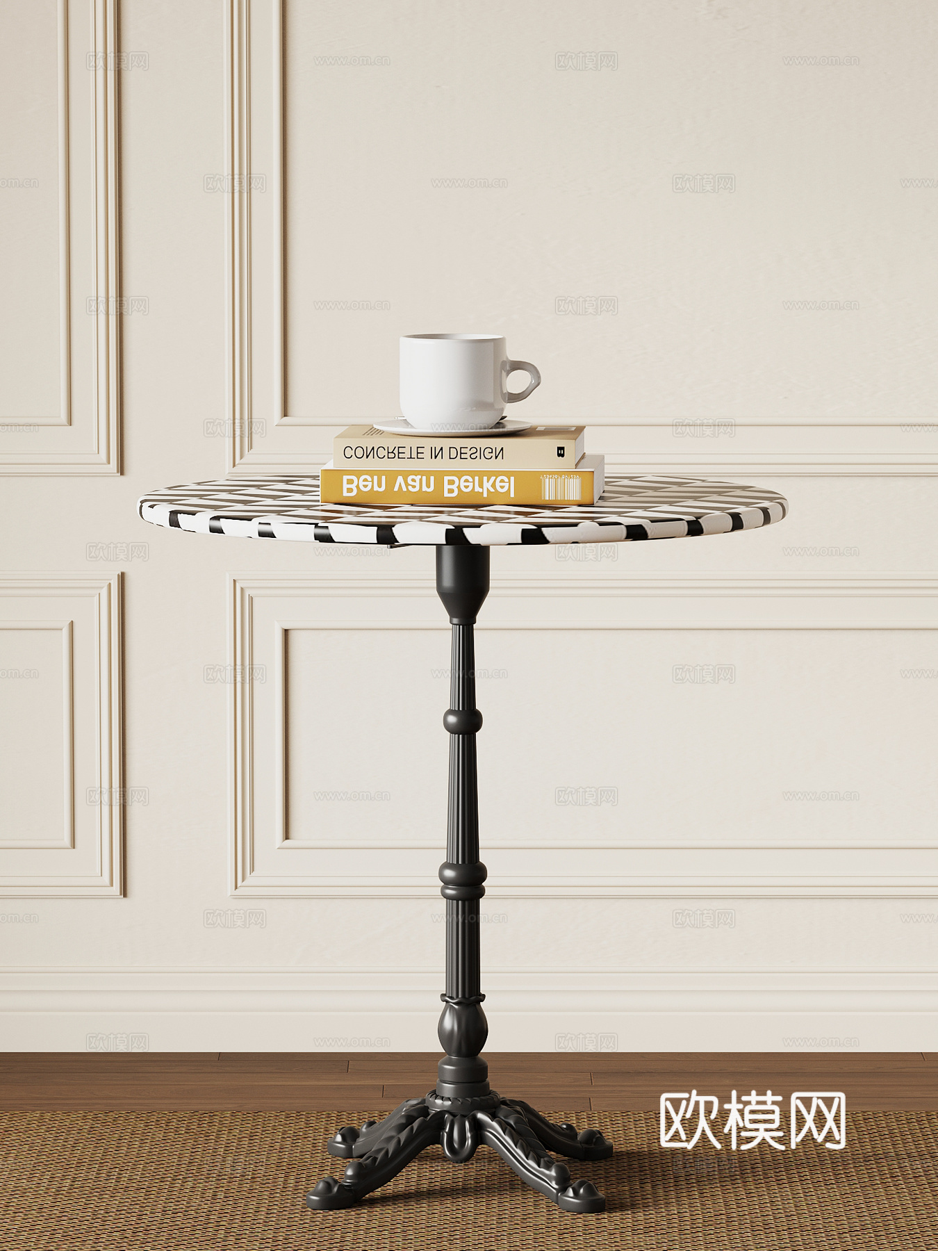 法式复古边几su模型