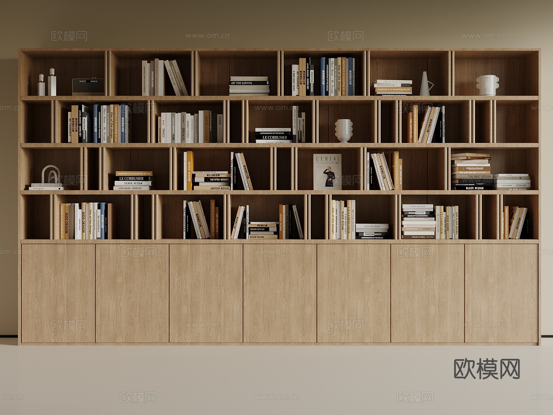 现代书柜su模型