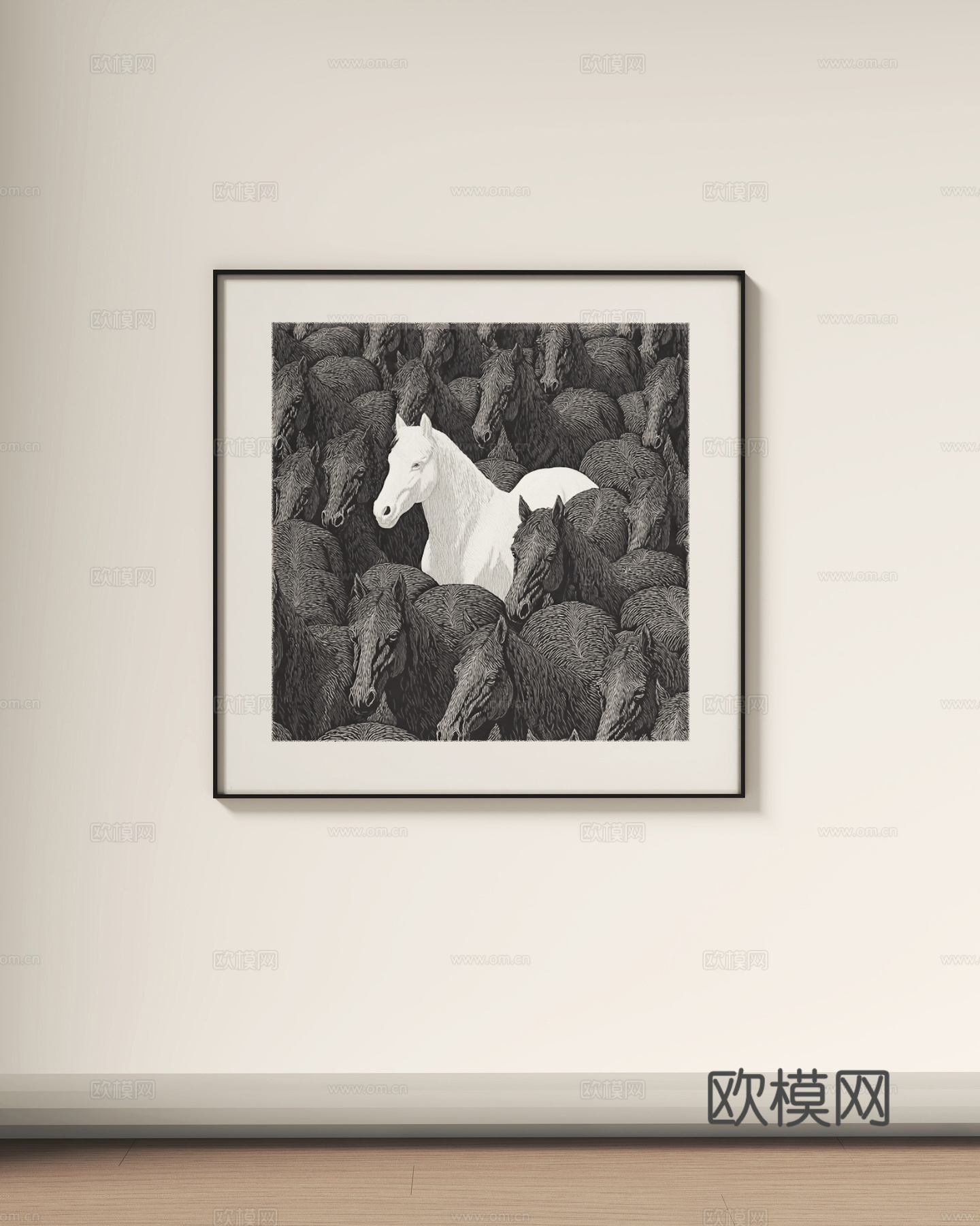 现代装饰画su模型