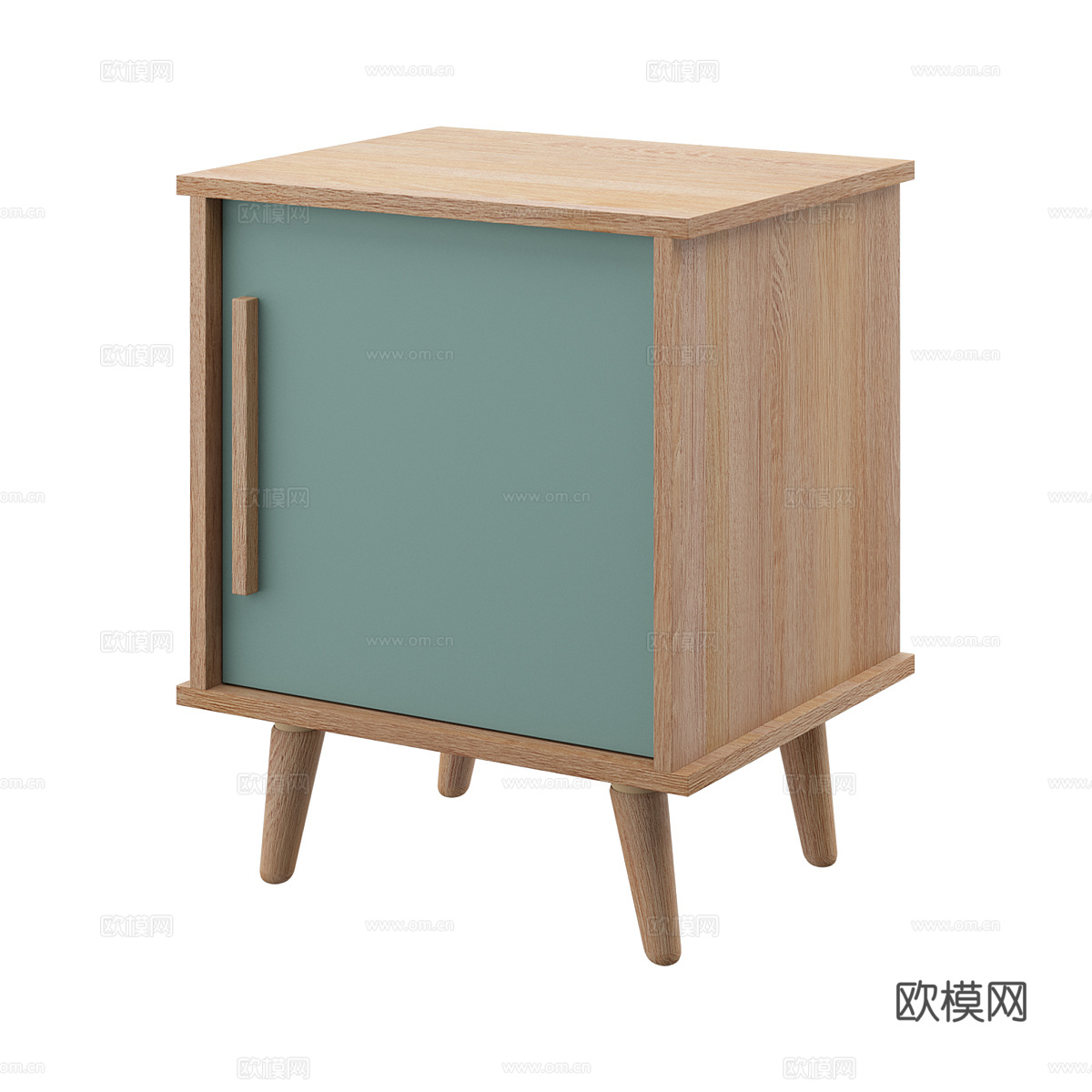 北欧简约床头柜 床头柜 简约床头柜 矮柜 木质柜子3d模型下载