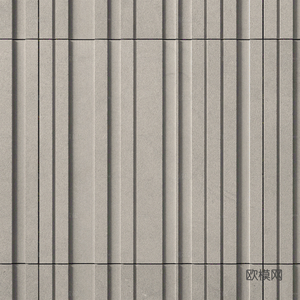 现代浅色石材格栅墙面