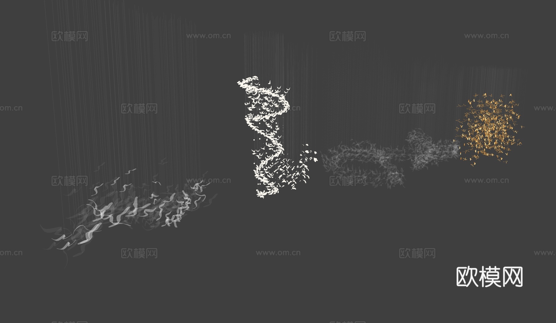 现代水晶吊灯 艺术吊灯su模型