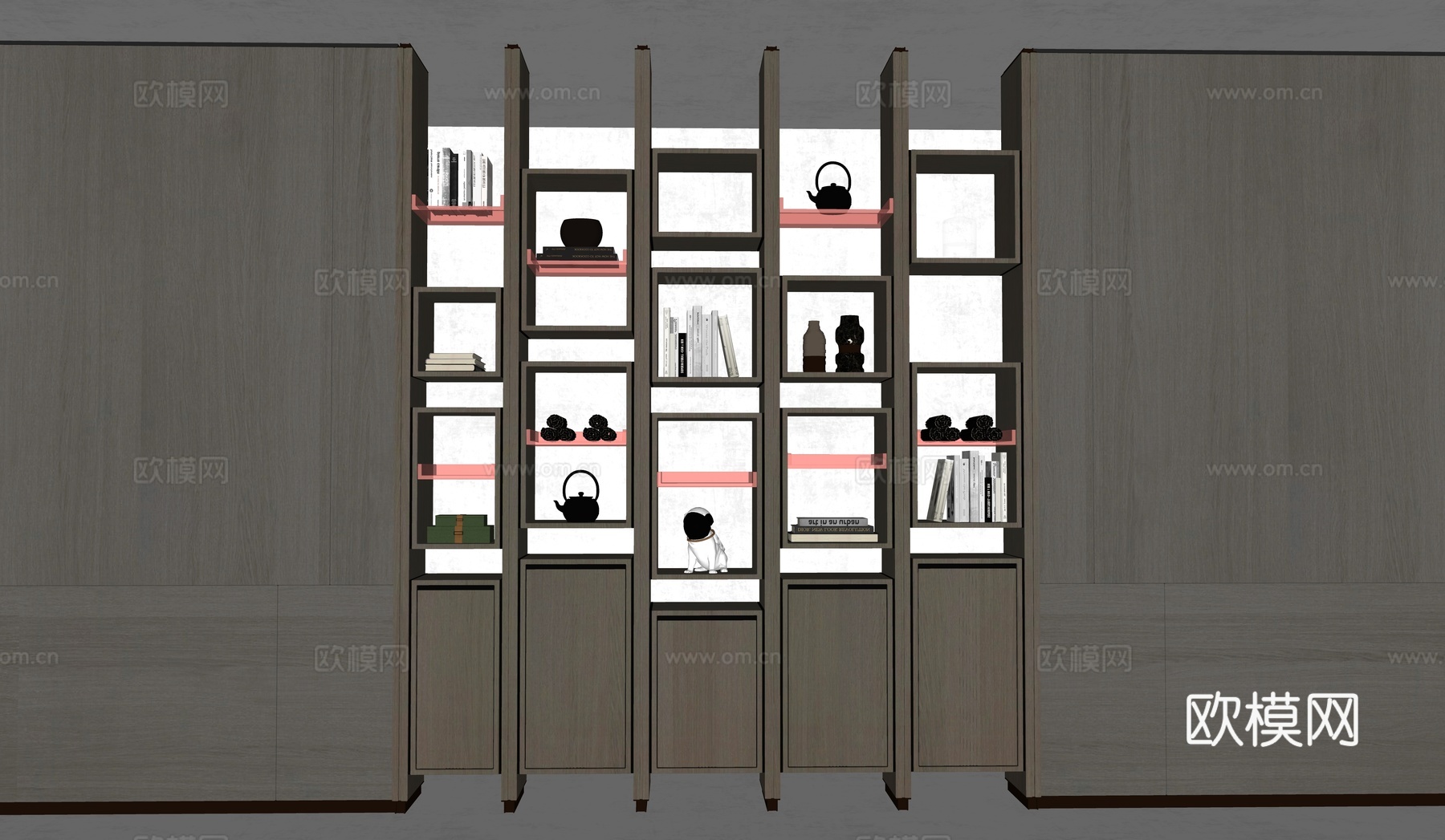 现代装饰柜su模型
