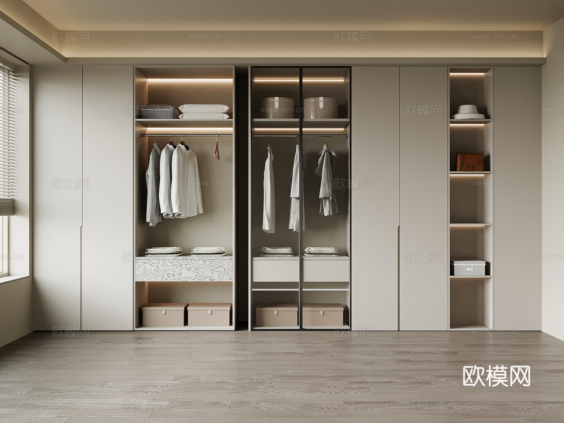 现代衣柜3d模型