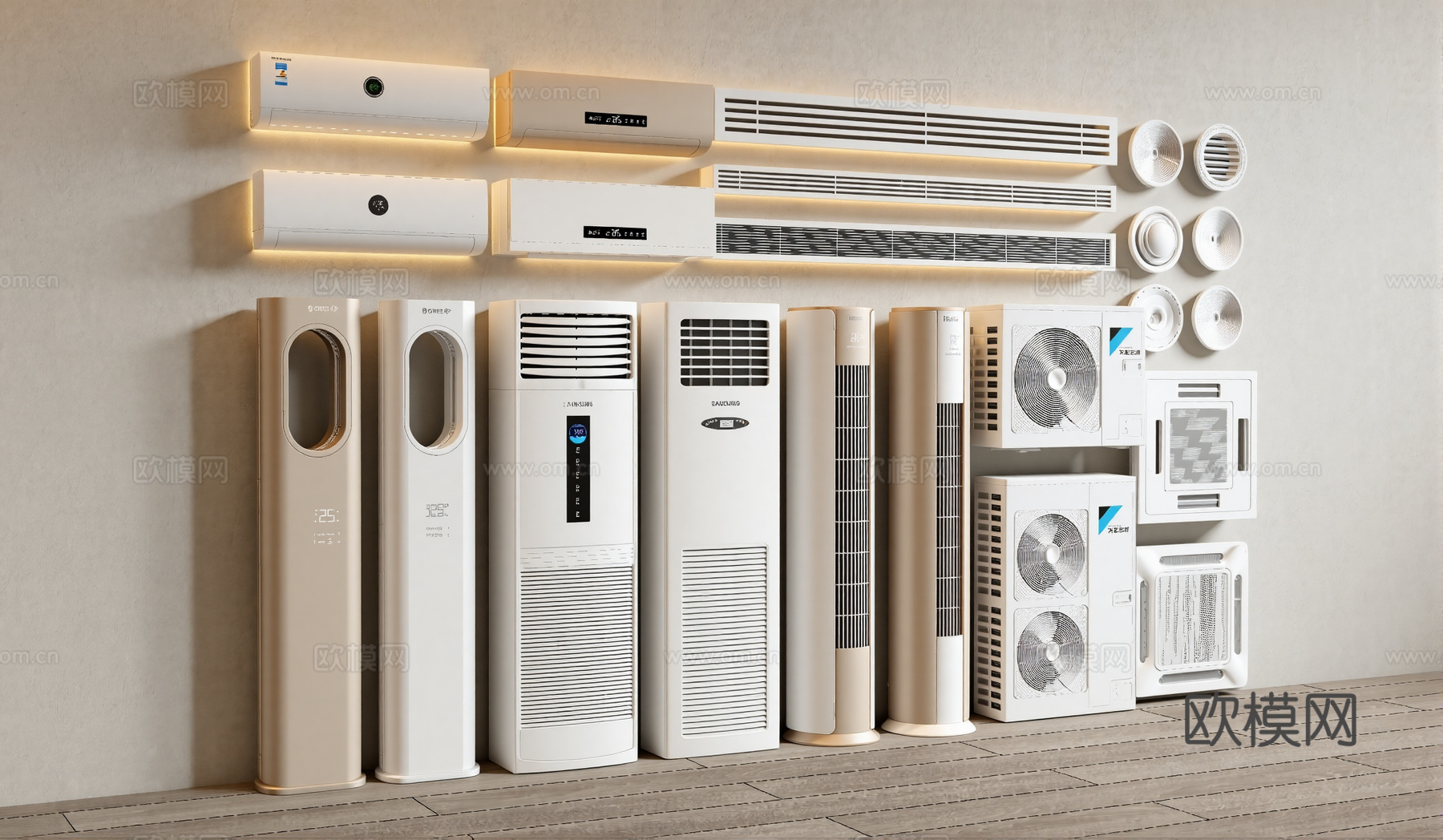 空调集合su模型