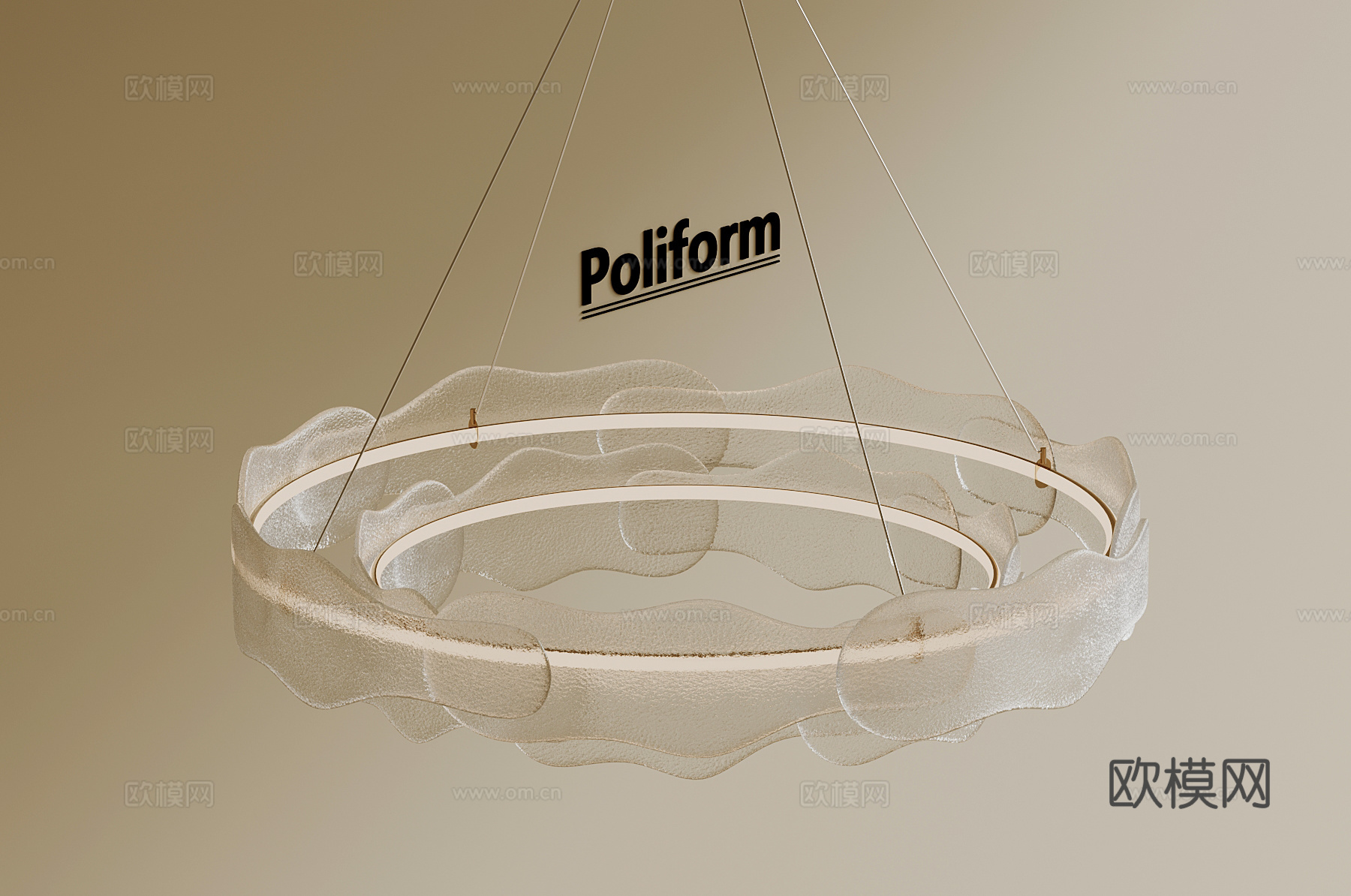 现代玻璃吊灯 主吊灯su模型