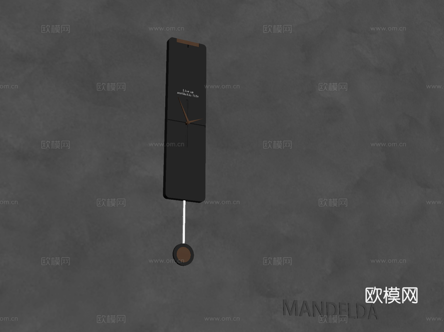 现代简约墙饰 钟表 挂钟su模型