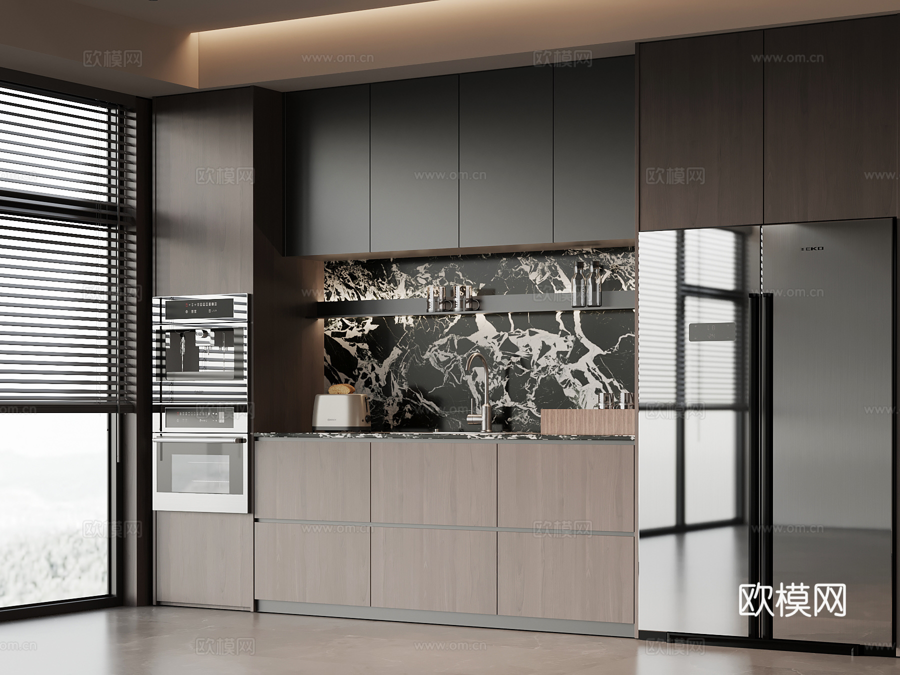 意式餐边柜 橱柜3d模型下载