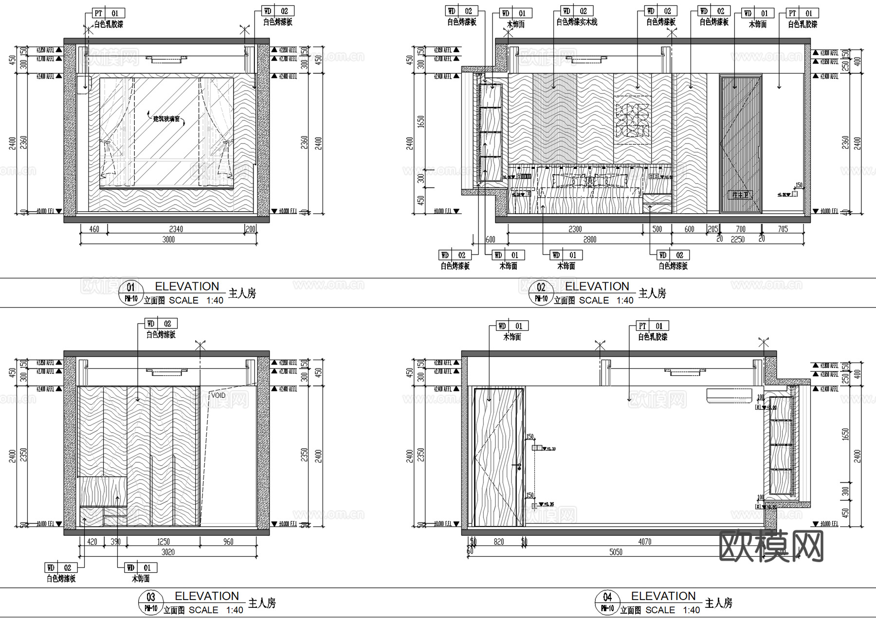 100m²三室两厅住宅装修施工图 CADcad施工图