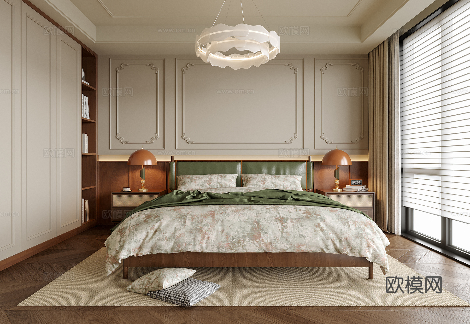 现代卧室su模型