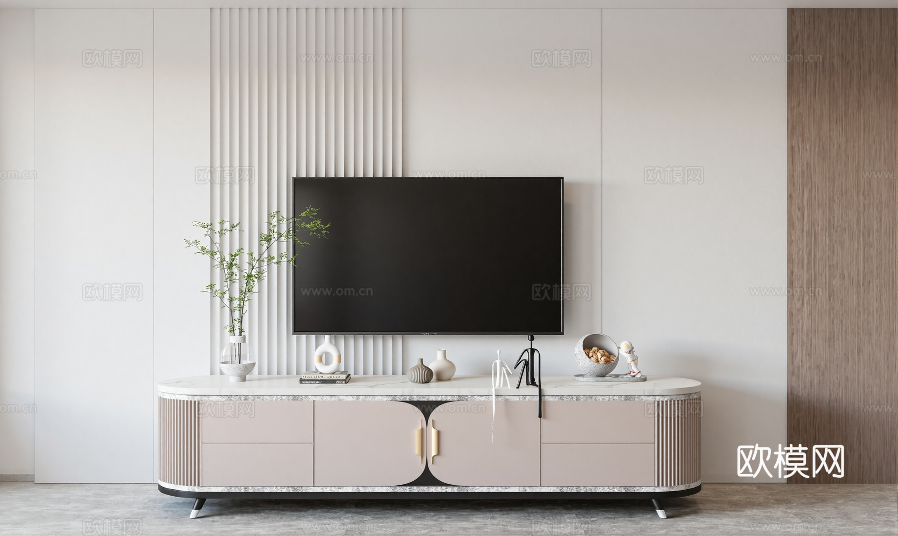 现代电视柜su模型