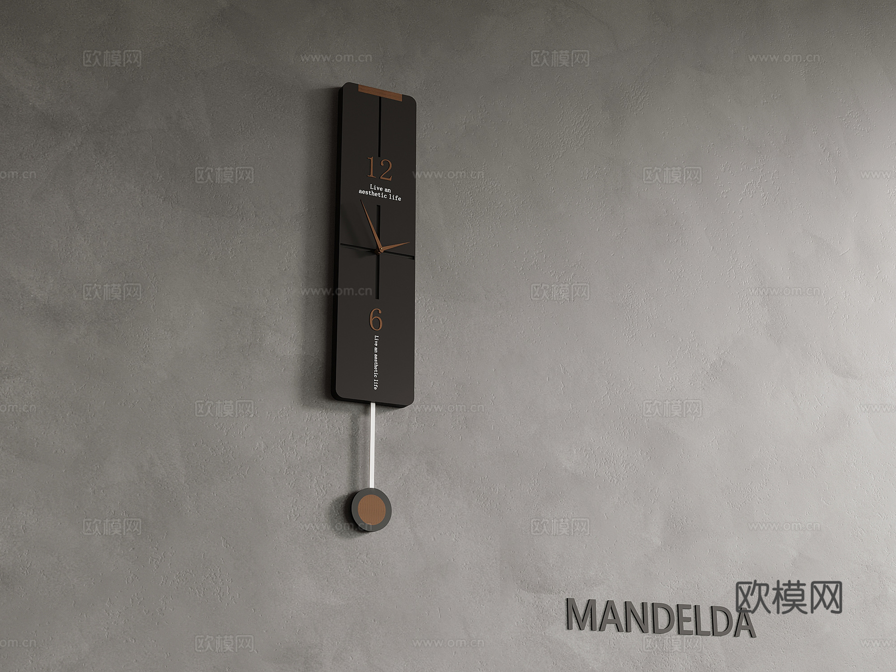 现代简约墙饰 钟表 挂钟su模型