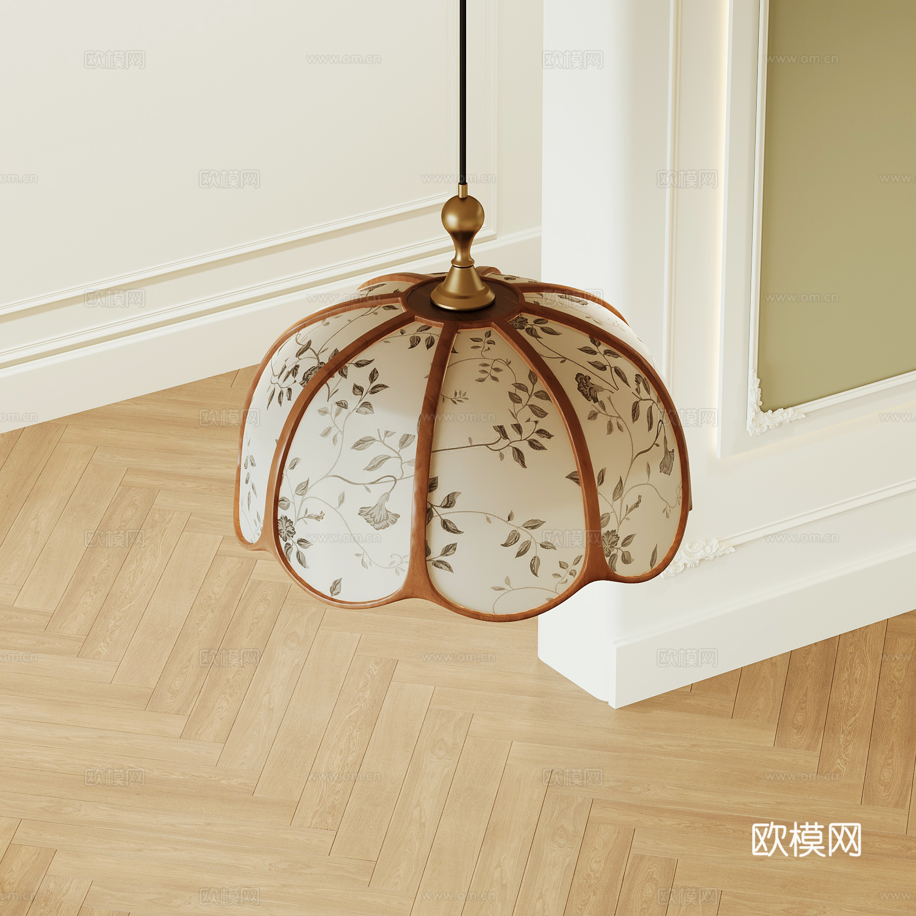 法式复古吊灯su模型