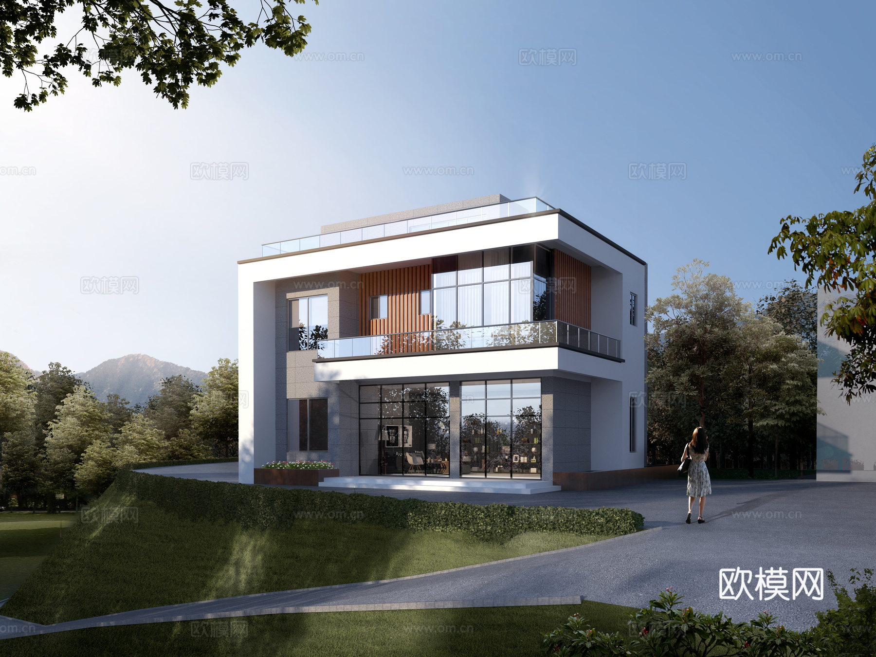 现代 别墅 独栋别墅3D模型3d模型下载