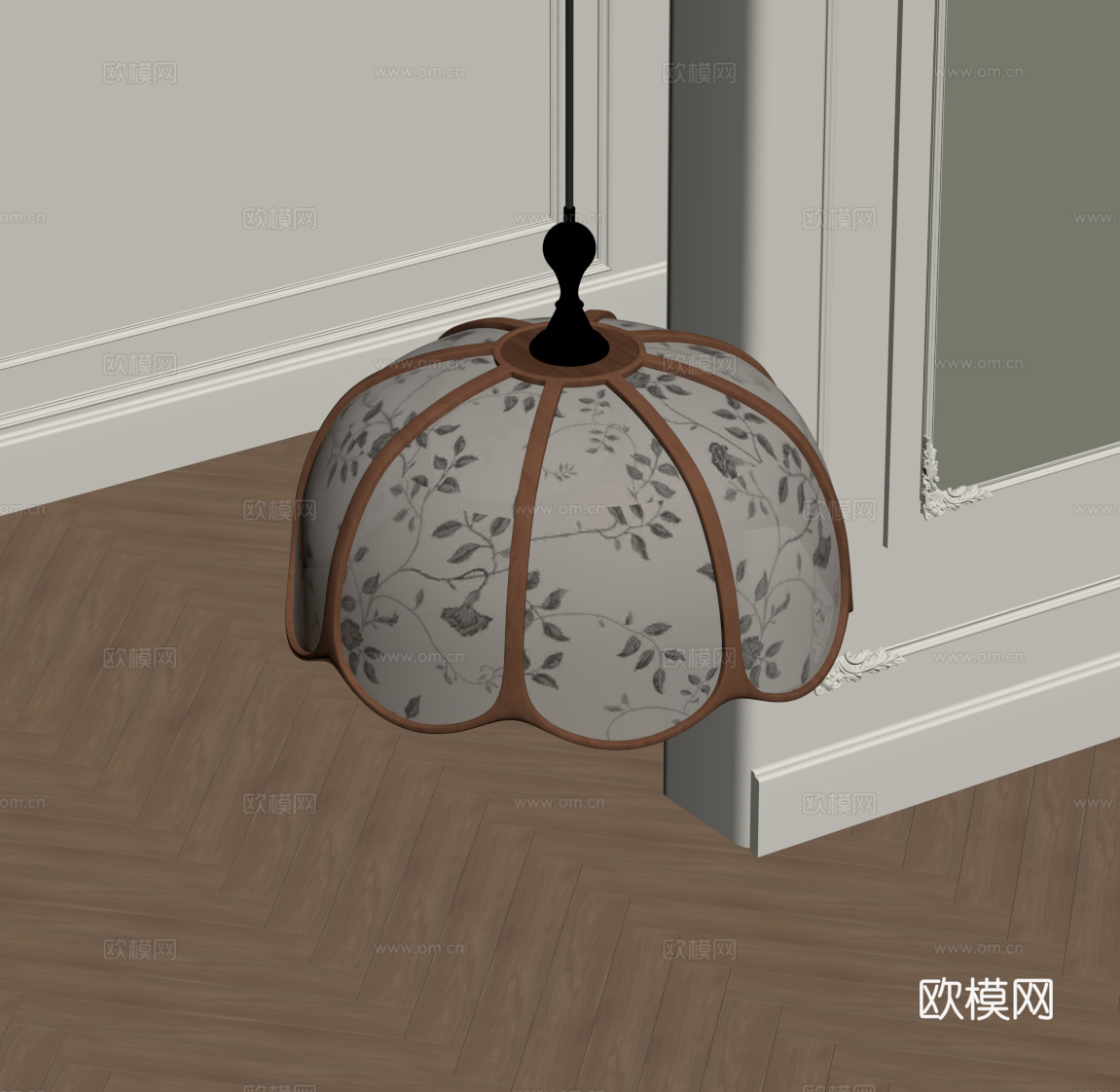 法式复古吊灯su模型